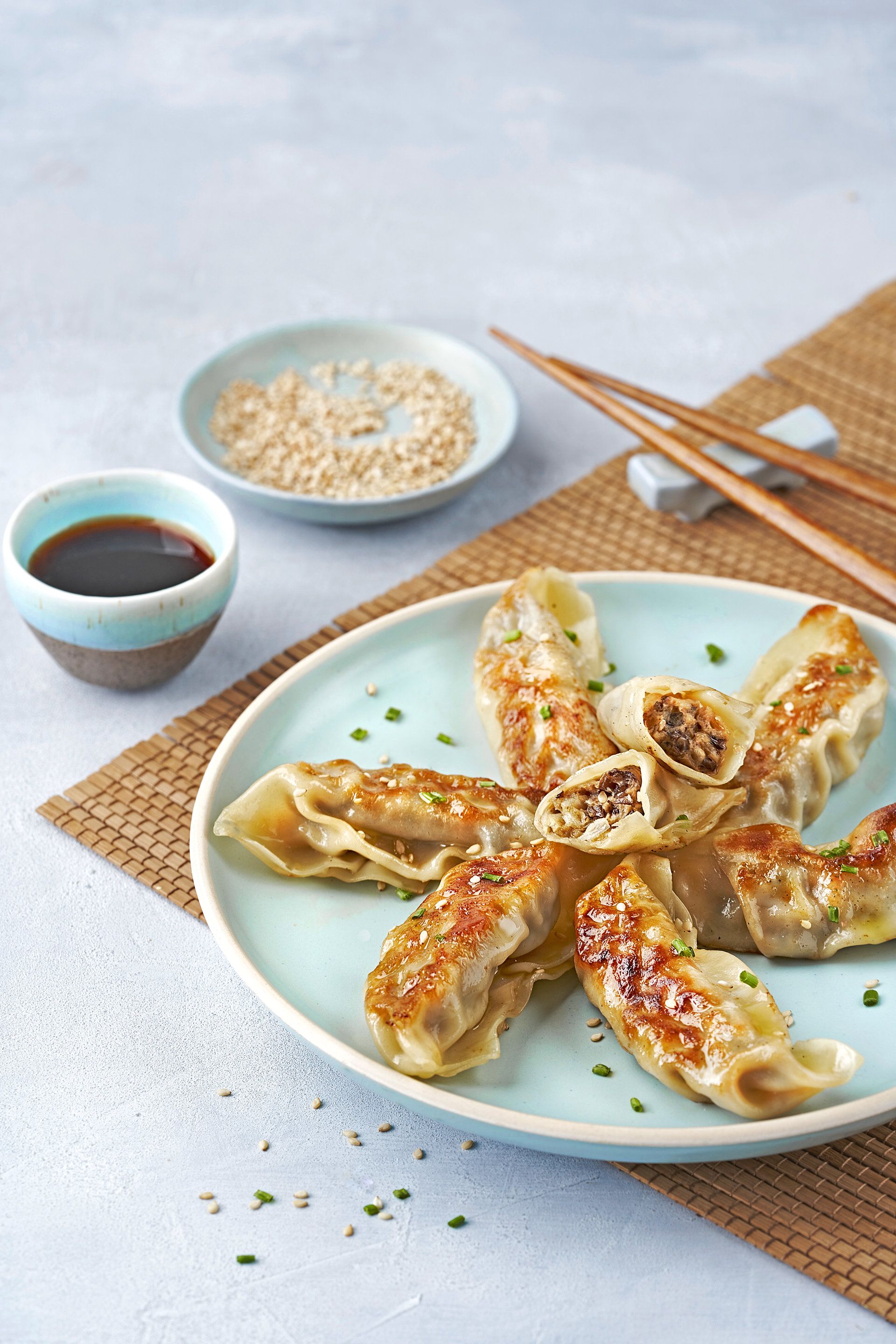 ‘Gyoza’ de confit d’ànec amb ‘hoisin’ i taronja