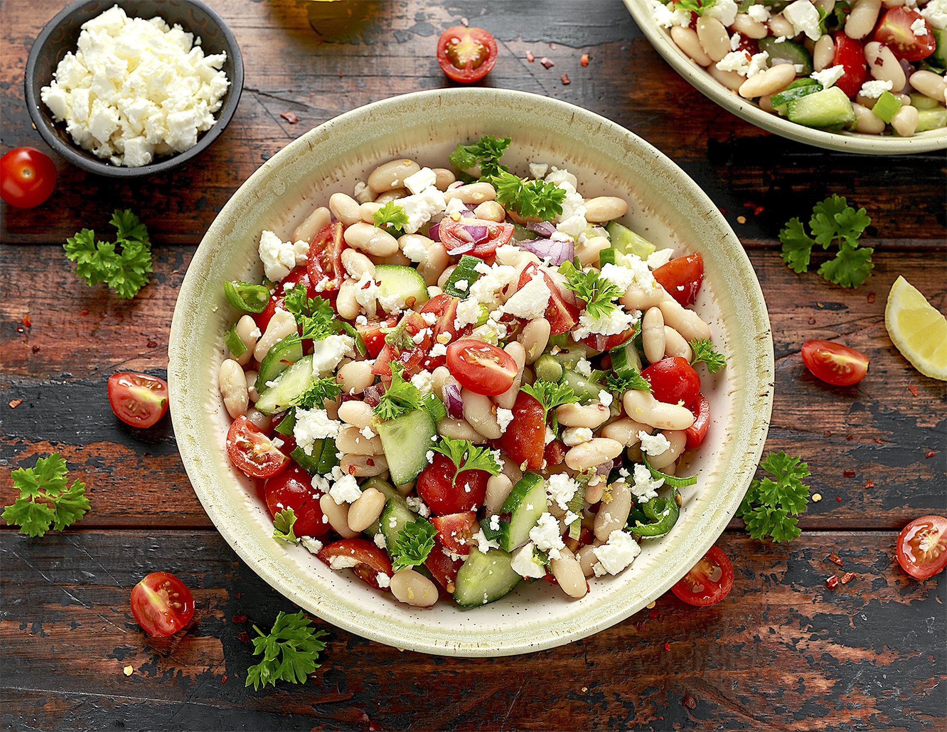 Empedrat de mongetes amb feta Empedrat de mongetes amb feta