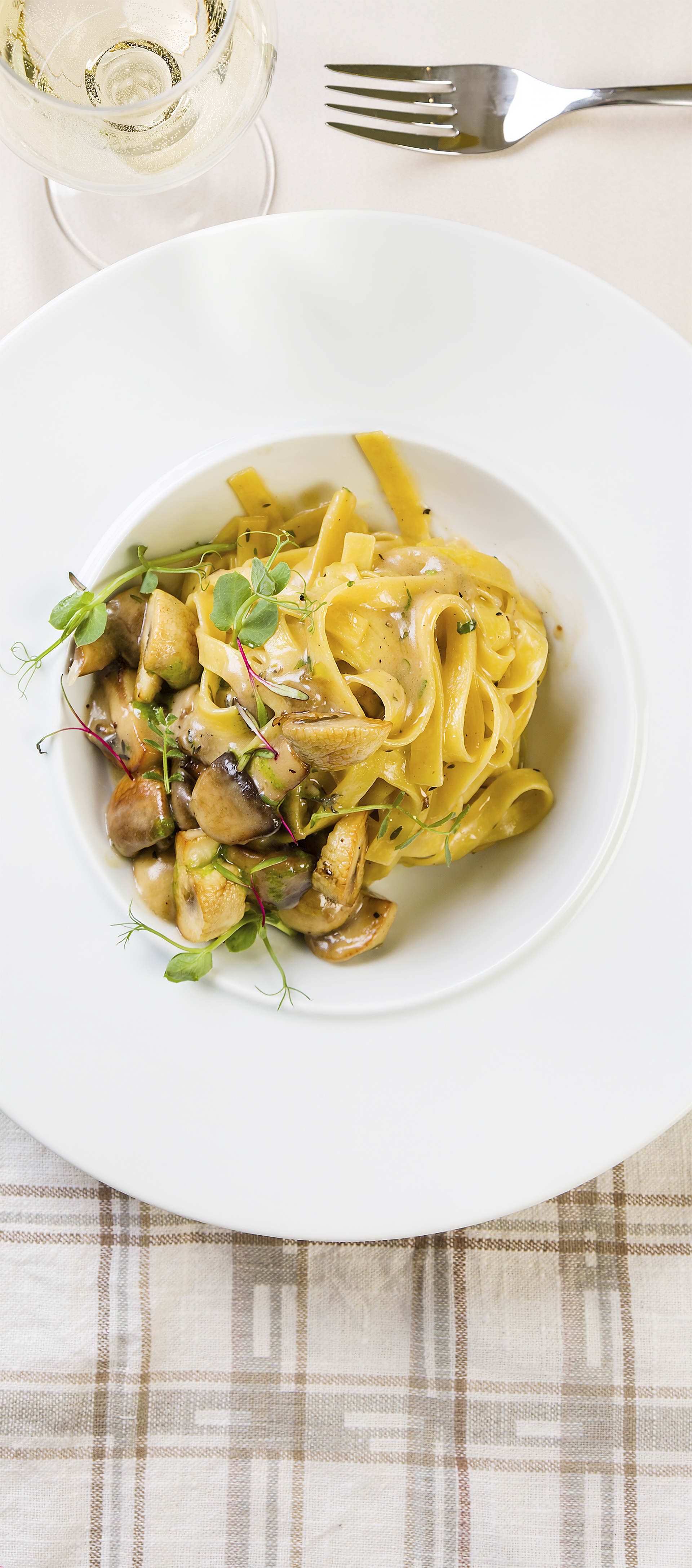 Tallarines con ceps Tallarines con ceps