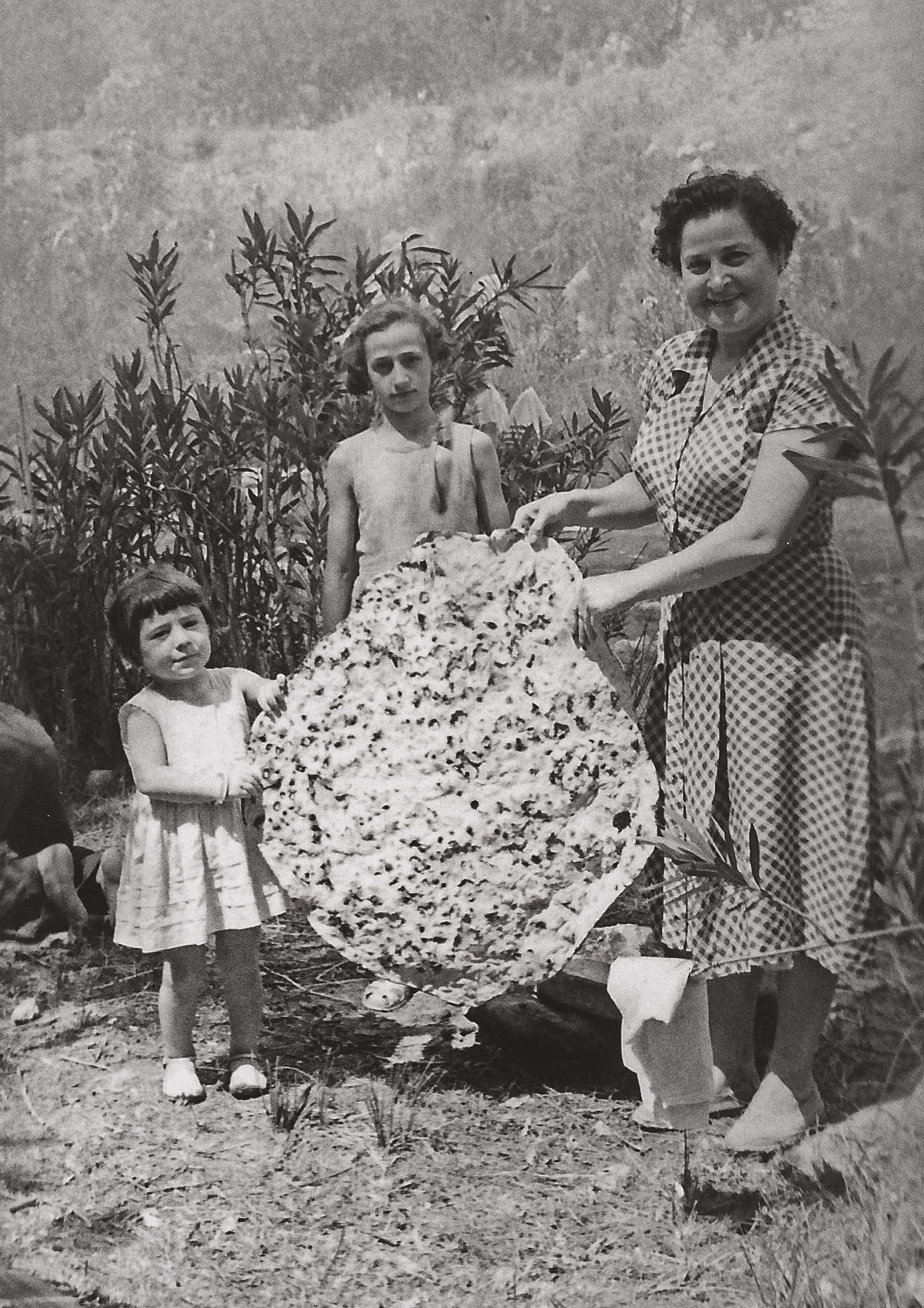 Mostrando la coca de los gazpachos en Cazuma, en Bicorp (1954) Mostrando la coca de los gazpachos en Cazuma, en Bicorp (1954)