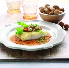 Bacalao con 'romesco'