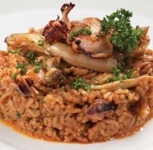 Risotto de calamarsets i navalles