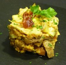 Risotto de carxofes i pernil ibèric