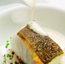 Bacalao con champiñones y Blando de los Tilos