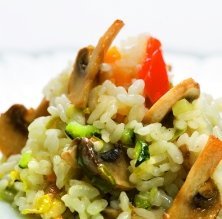 Arroz de montaña con verduras y moixernons