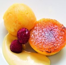 Crema de naranja al horno