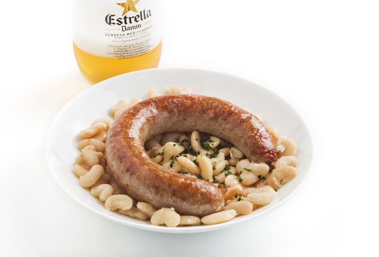 Morcilla con judías