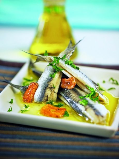 Boquerones fritos al vino blanco