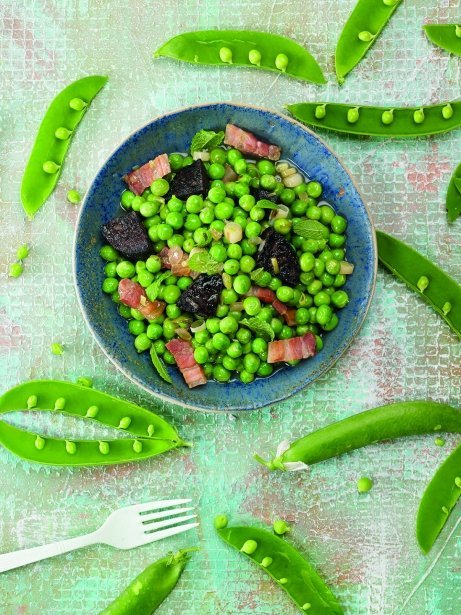 Guisantes con butifarra negra