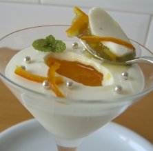 Pannacotta de yogur y naranja