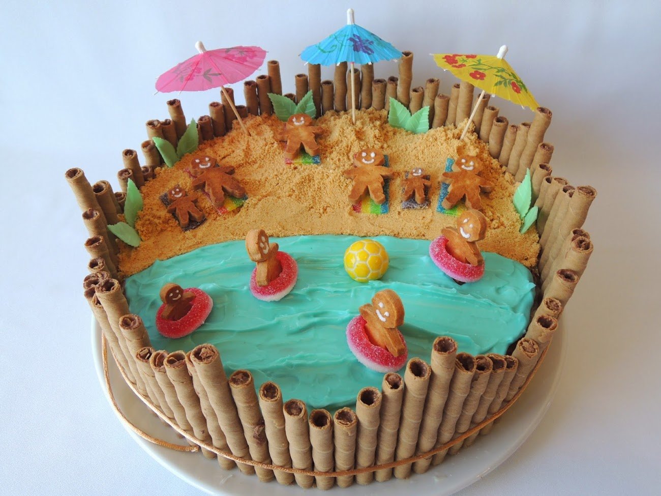 Pastís "anem a la platja"