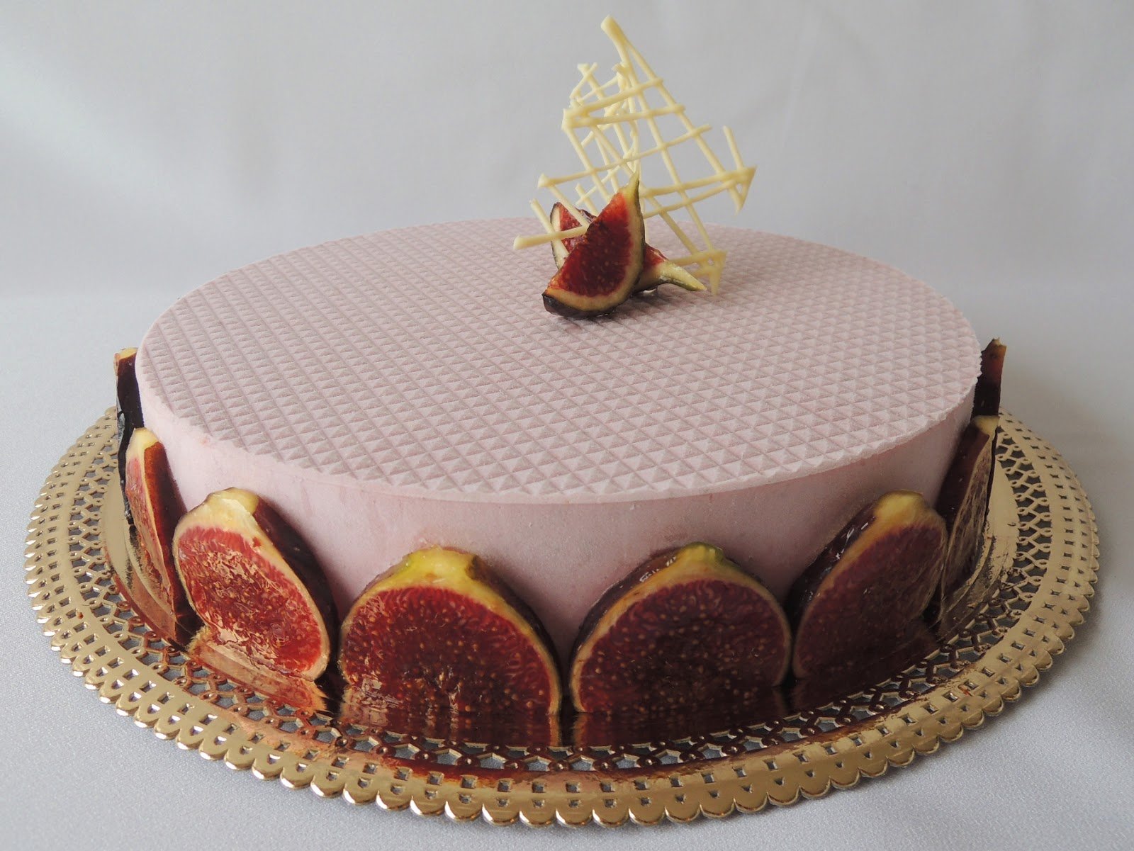 Pastís de mousse de figues