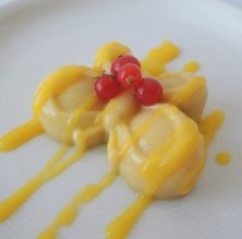 Pastel thai de mango y coco