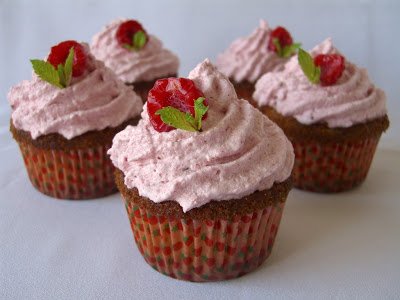 Cupcakes de fruita vermella