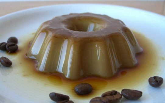 Flan de café sin lactosa