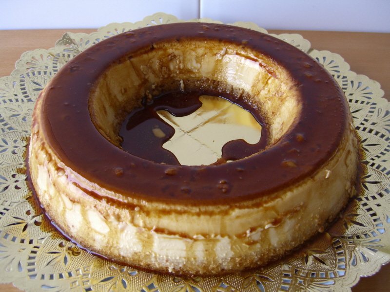 Flan de turrón de Jijona