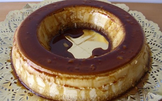 Flan de turrón