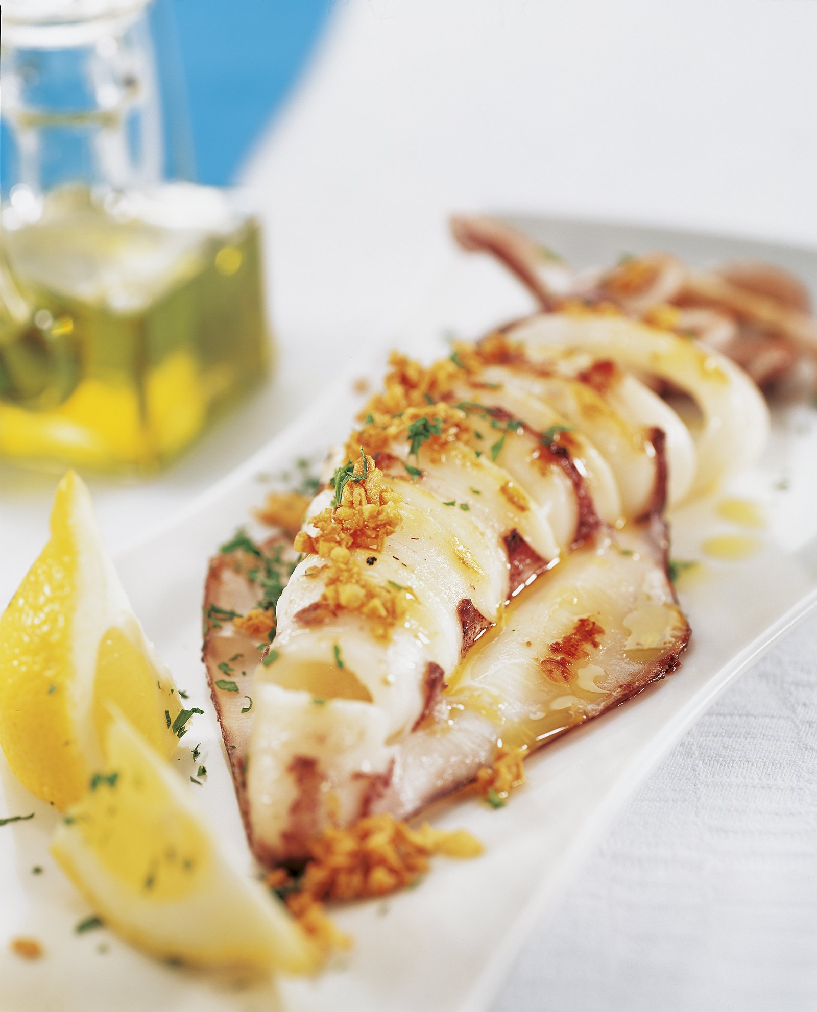 calamares a la plancha con ajo y perejil