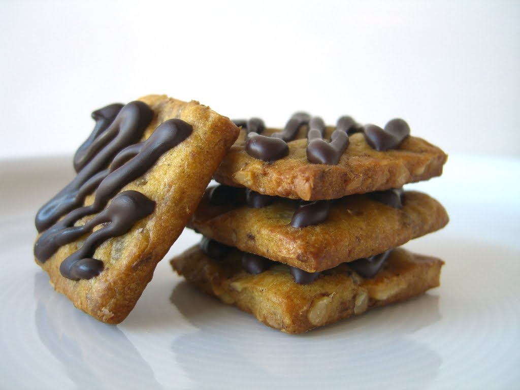 Galletas de calabaza, avellanas y chocolate