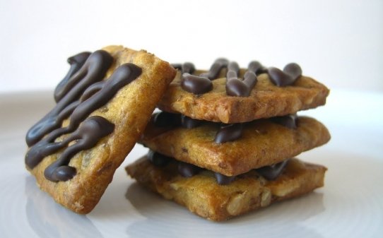 Galletas de calabaza, avellanas y chocolate