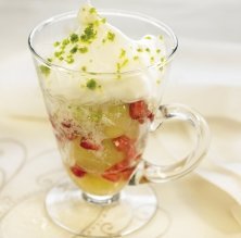 Mousse de cava con uva