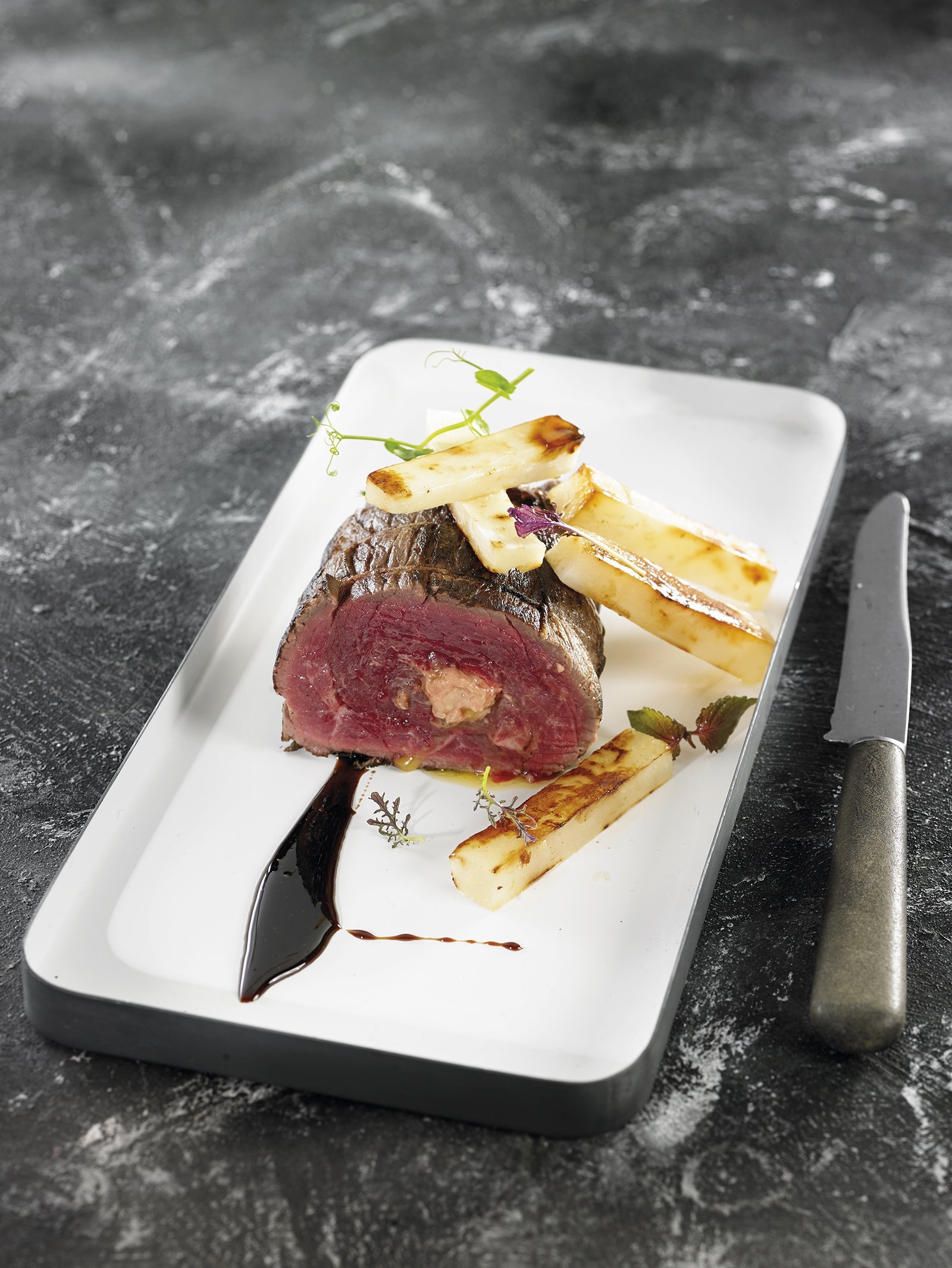 Filete rellenado de foie