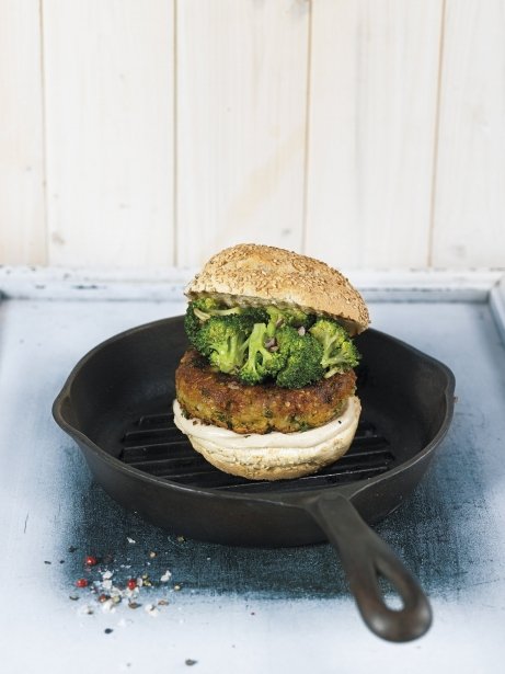 'Burger' vegana y brécol