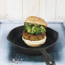 'Burger' vegana i bròquil