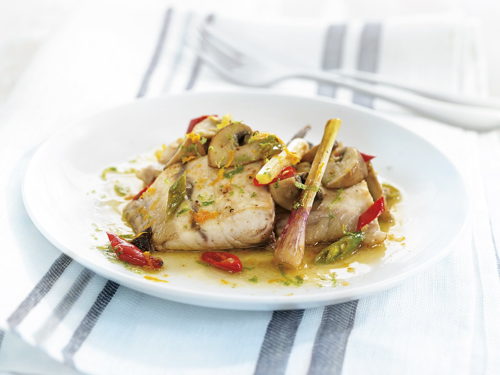 Corball marinat amb cítrics