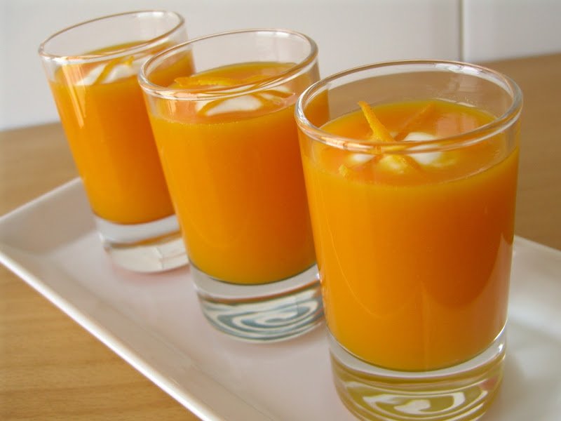 Gazpacho de zanahoria, naranja y jengibre