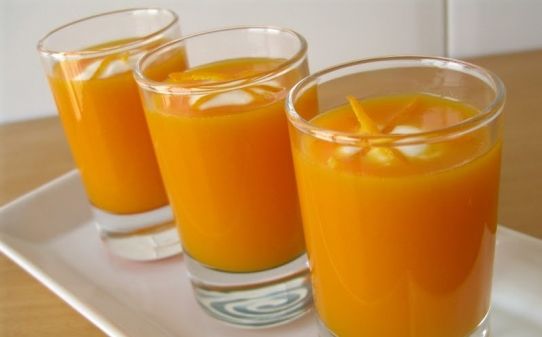 Gazpacho de zanahoria, naranja y jengibre