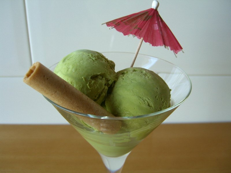 Helado té verde