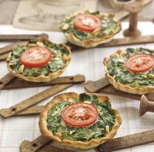 Quiche de espinacas individuales