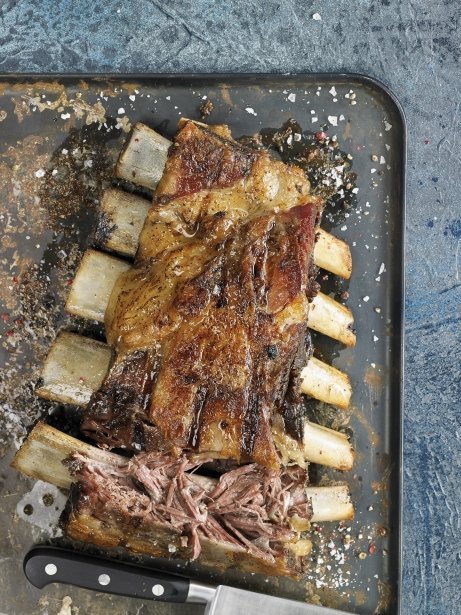 Costillas de ternera en dos cocciones