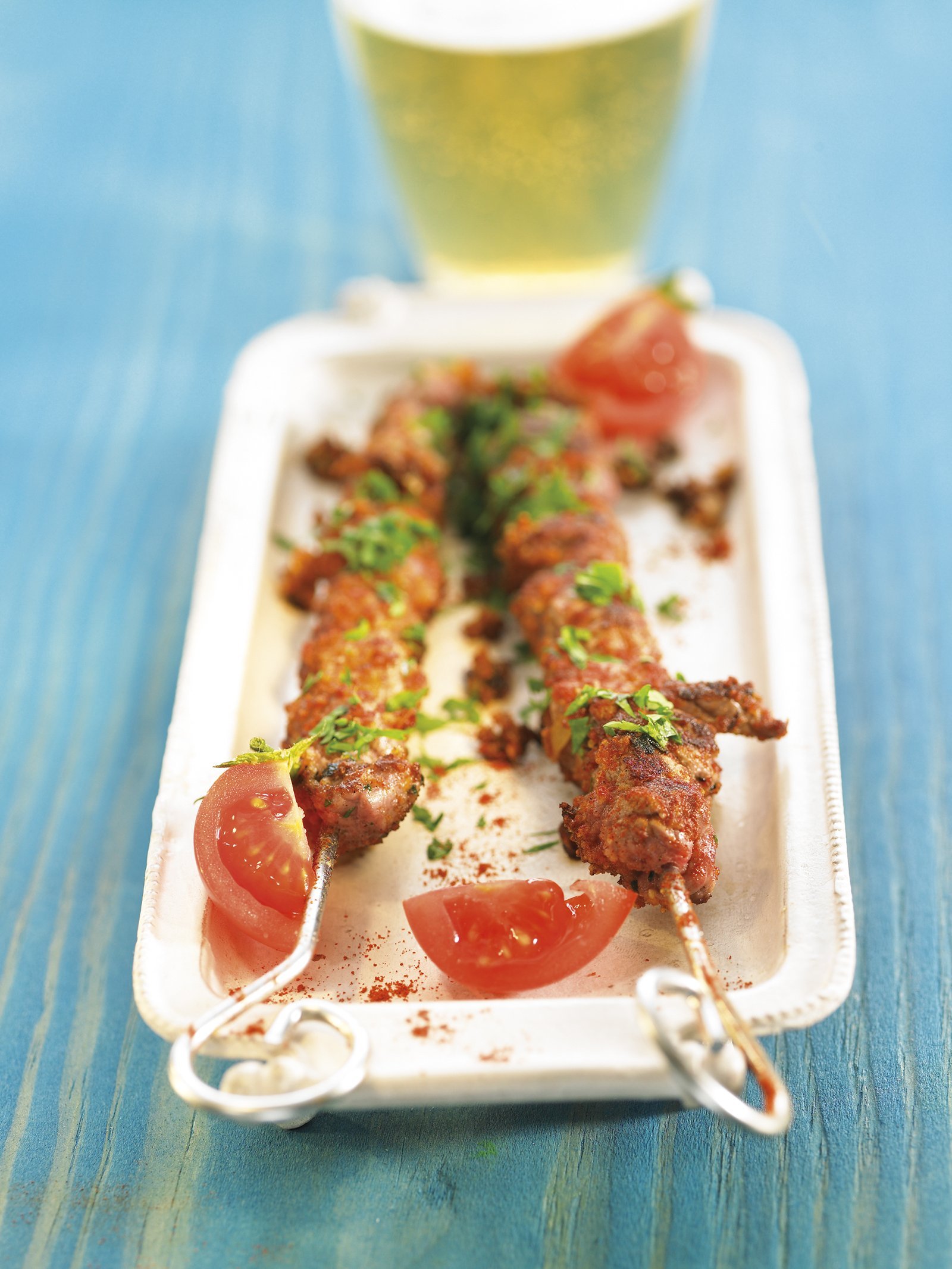 Broqueta de bou saltat amb adob