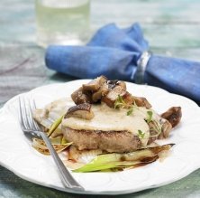 Hamburguesa amb crema de ceps