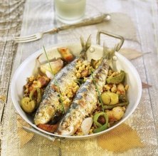 Sardines a la planxa amb molles