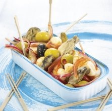 Amanida d'ostres i olives