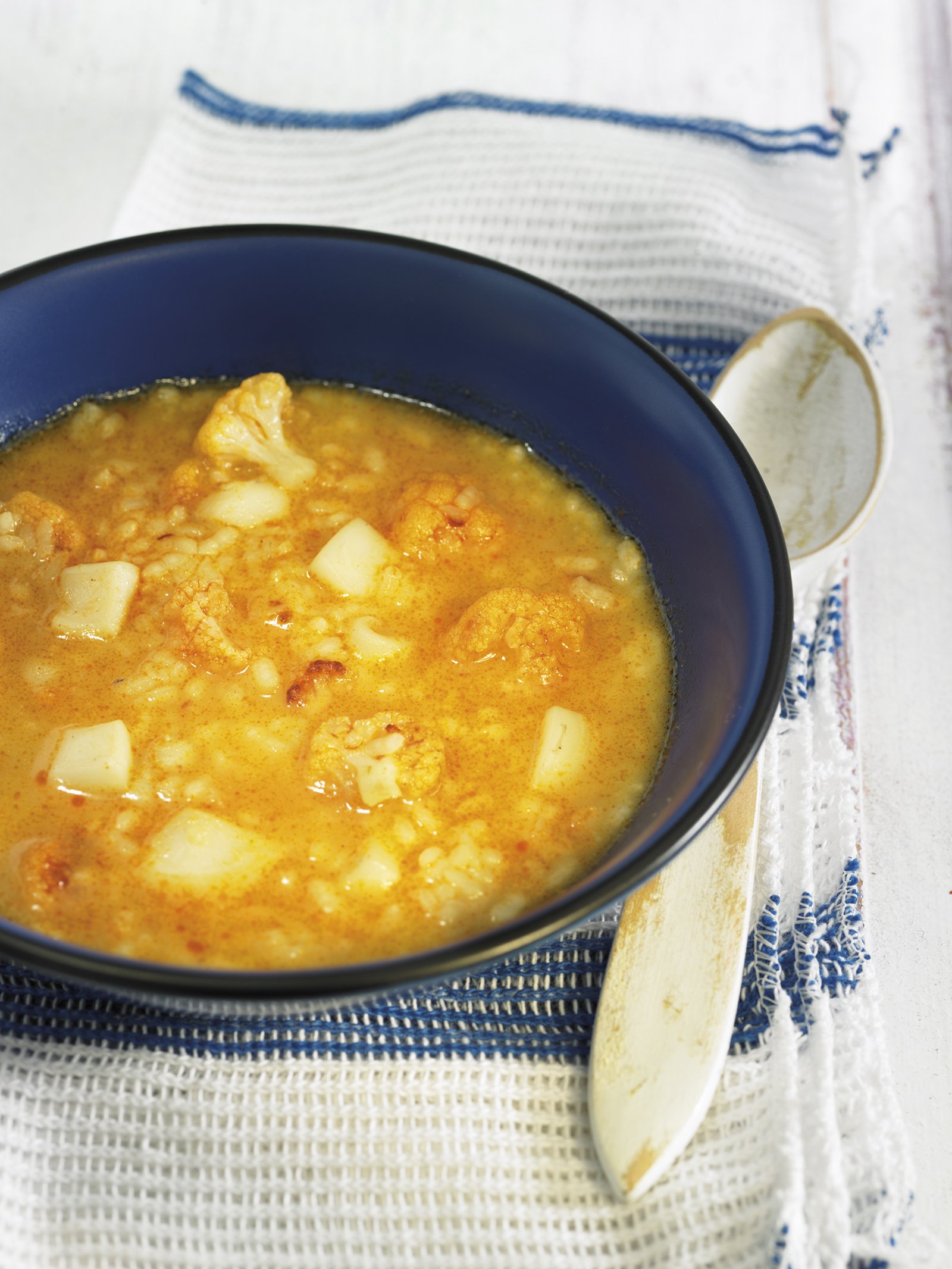 Arroz caldoso de sepia y coliflor