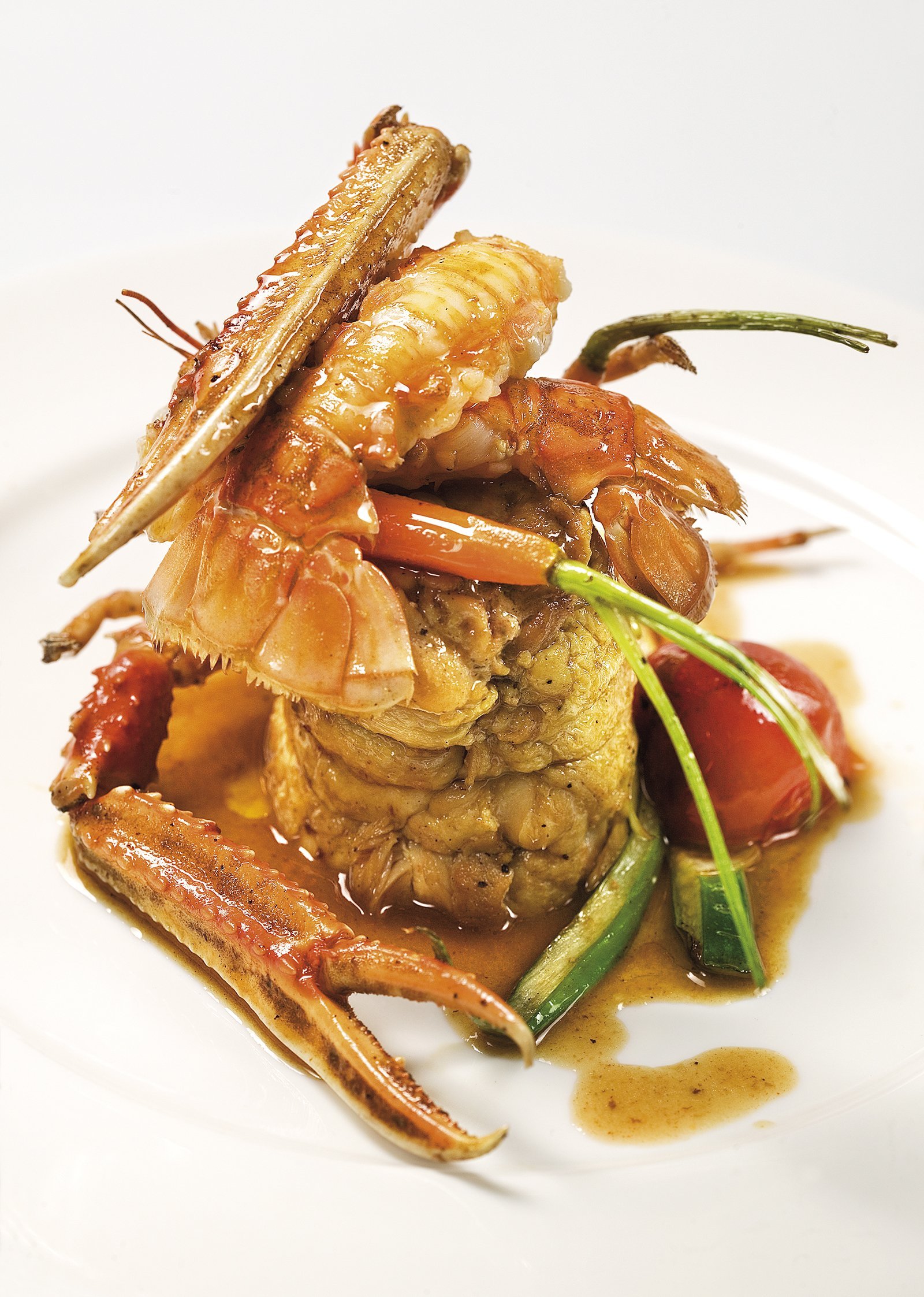 Mar i muntanya de pollastre amb escamarlans