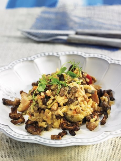 Risotto de perrechicos con verduritas