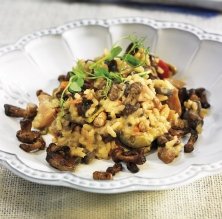 Risotto de moixernons con verduretes