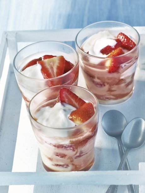 Batido de yogur y fresas