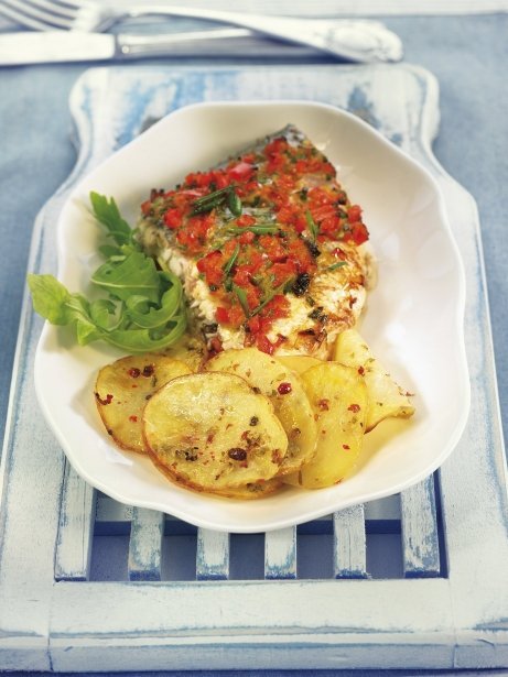 Dorada con picadillo rojo