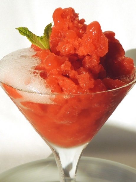 Granizado de frutas con cava