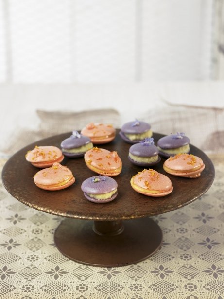 Macarons de mandarina i de mel i espígol