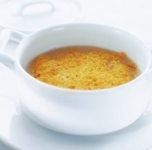 Sopa ràpida d'all, torrada i gratinada