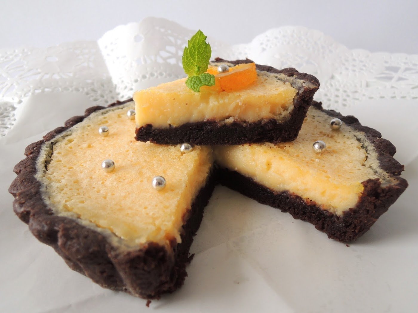 Pastís de llimona i xocolata