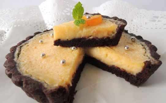 Pastel de limón y chocolate