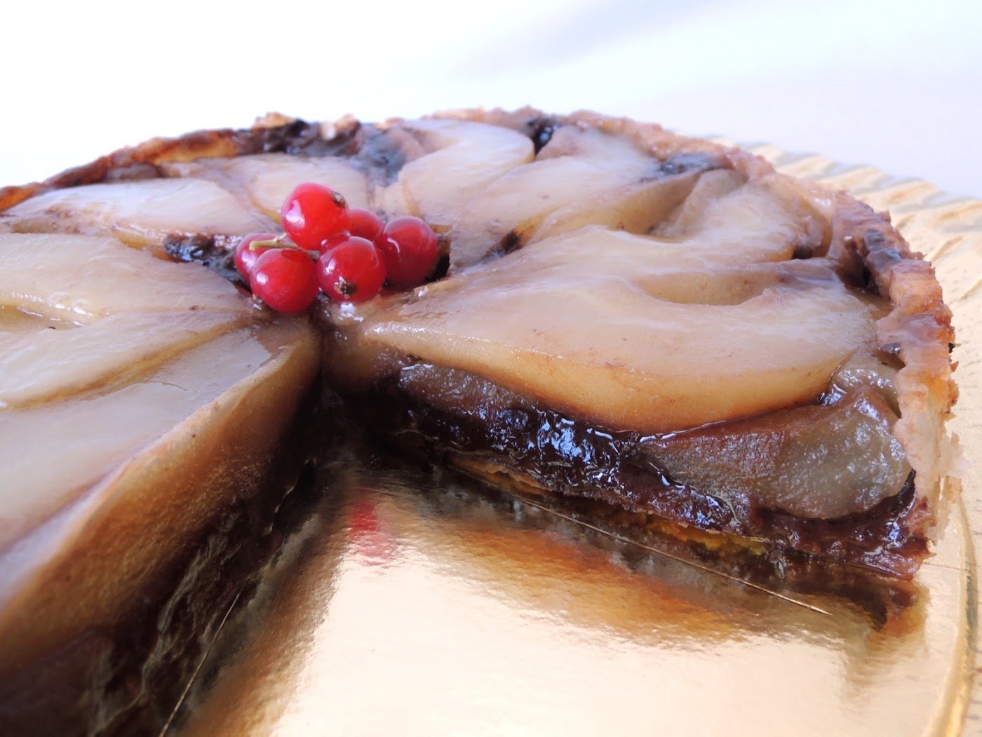 Tatin de pera y chocolate